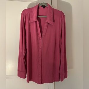 Universal Standard Liquid Jersey Elbe Pink Top Size L